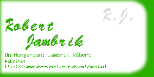 robert jambrik business card